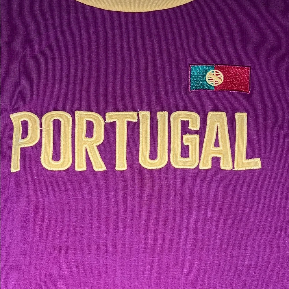 Edikted Maroon and Yellow Portugal Tee - Picture 3 of 4